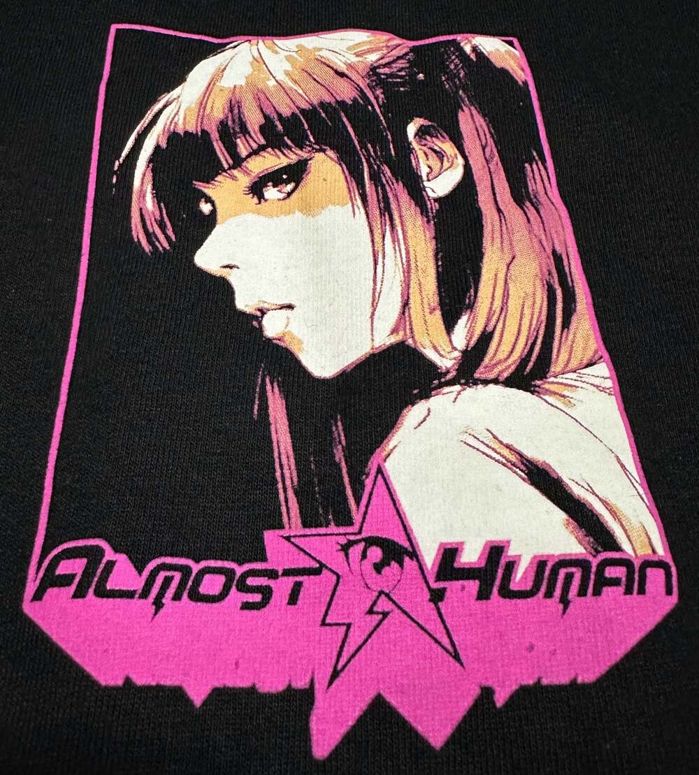 Almost Human Anime Girl Green Toyota Supra Graphic T-Shirt Size XL